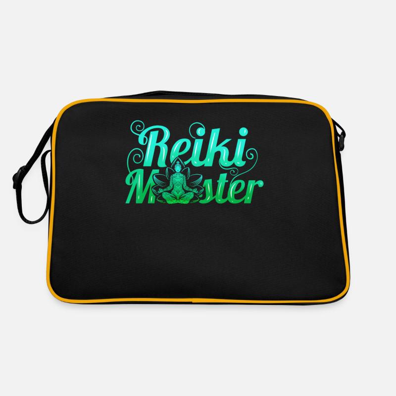 Chakra Holistic Healing Hands Buddha Reiki Master Retro Tasche