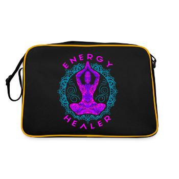 Chakra Guérison Holistique Mains Guérisseur Énergétique Reiki - Sac Retro - noir/or - Dos