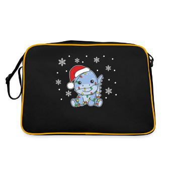 Dino Noël Hiver Animaux Dinos - Sac Retro - noir/or - Dos