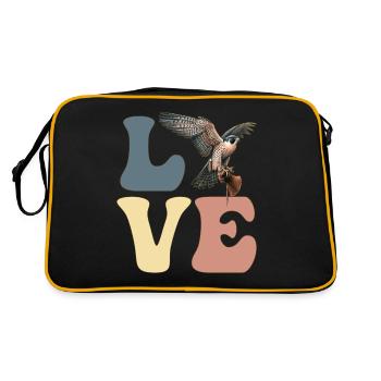 Falconry Falconer Hawking - Retro Bag - black/gold - Back