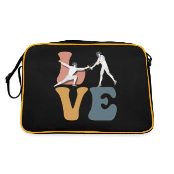 Escrime Escrimeur Fleuret Sabre - Sac Retro - noir/or - Dos