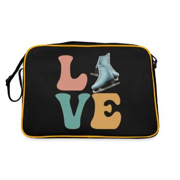 Figure Skating Ice Skating Ice Skater - Retro Bag - black/gold - Back