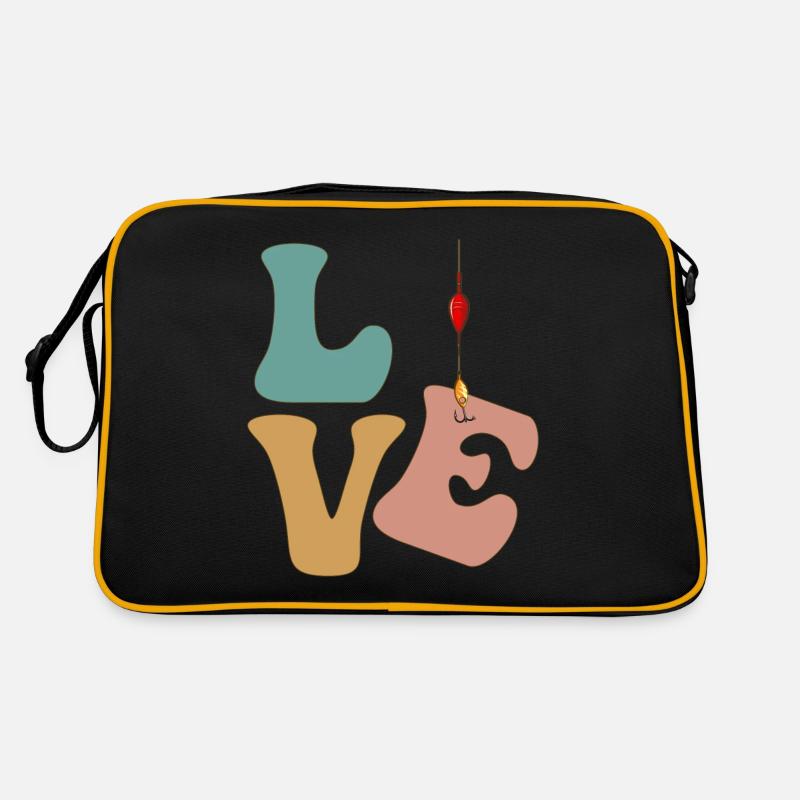 Pêcheur Pêcheur Pêcheur - Sac Retro - noir/or