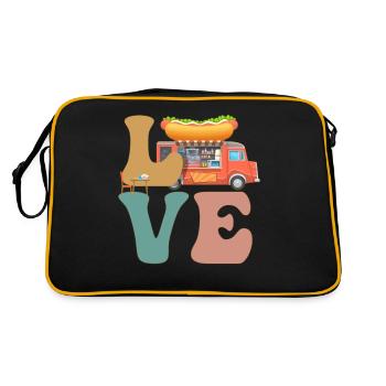 Food Truck - Retro Tasche - Schwarz/Gold - Hinten