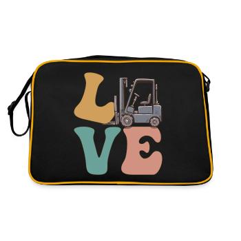 Forklift Driver Forklift Driver - Retro Bag - black/gold - Back