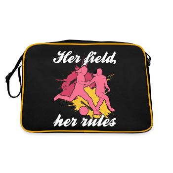 Soccer féminin, Football féminin, Football féminin - Sac Retro - noir/or - Dos