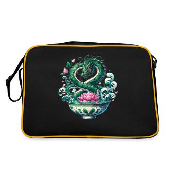 Thé Dragon Chinois et Fleur de Lotus - Sac Retro - noir/or - Dos