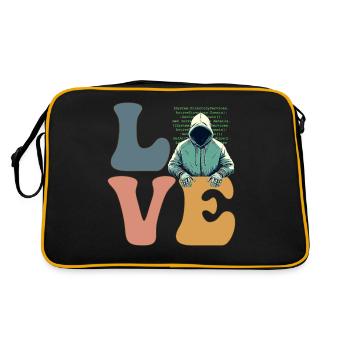 Hacker Hacking Cybersecurity Anonymous - Retro Bag - black/gold - Back