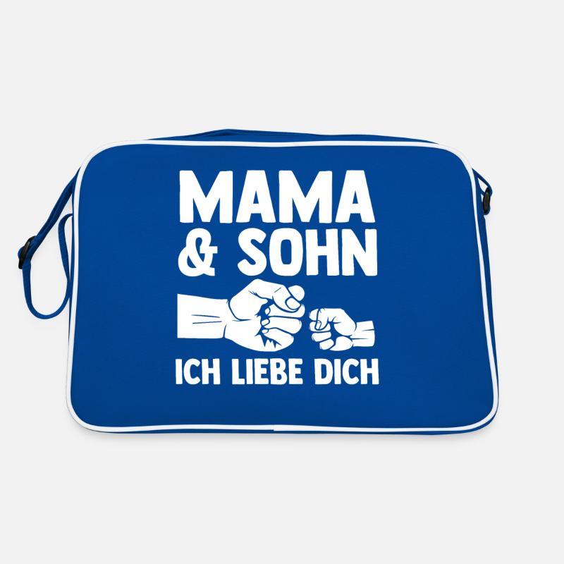 Mutter Muttertag Mama und Sohn Retro Tasche