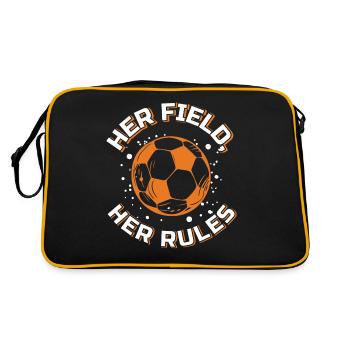Soccer féminin, Football féminin, Football féminin - Sac Retro - noir/or - Dos