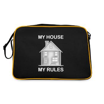 Ma Maison Mes Règles Maison Patron Drôle Drôle - Sac Retro - noir/or - Dos