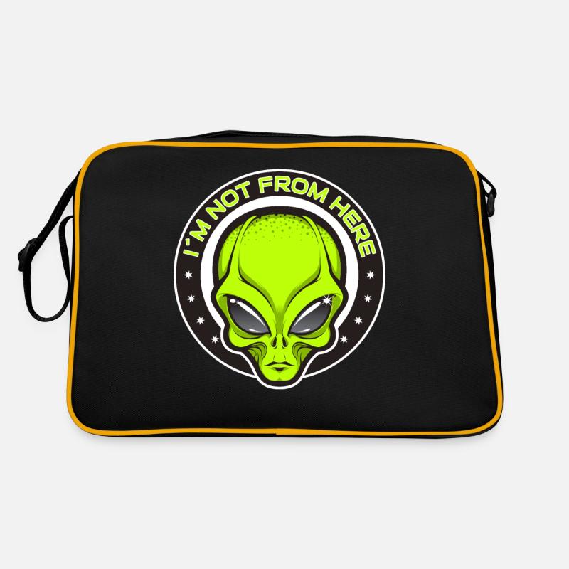 Alien, UFO, UAP, Space, Weltraum Flugobjekt Retro Tasche