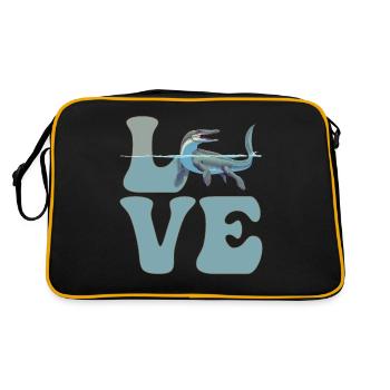 Mosasaurus Dinosaure - Sac Retro - noir/or - Dos