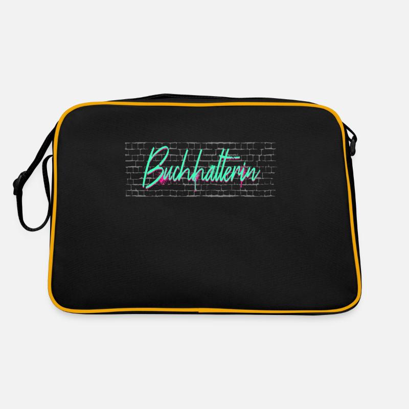 Buchhaltung Abschluss-Geschenk Buchhalterin - Retro Tasche - Schwarz/Gold