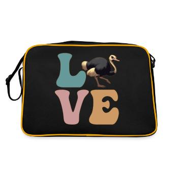 Oiseau d’autruche - Sac Retro - noir/or - Dos