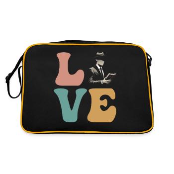 Pastor Christlicher Prediger - Retro Tasche - Schwarz/Gold - Hinten