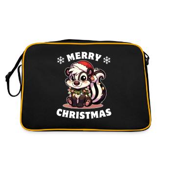 Père Noël chapeau Noël guirlandes lumineuses Skunk - Sac Retro - noir/or - Dos