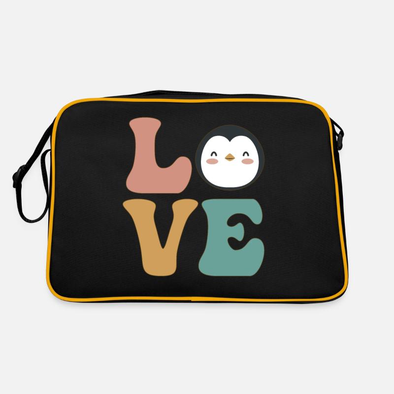 Mignon amant de pingouin Sac Retro