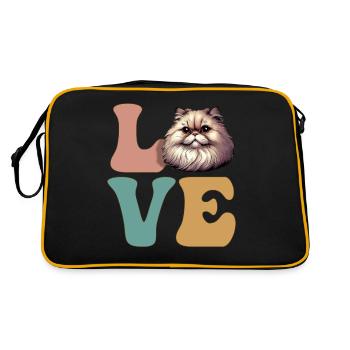 Chat persan - Sac Retro - noir/or - Dos