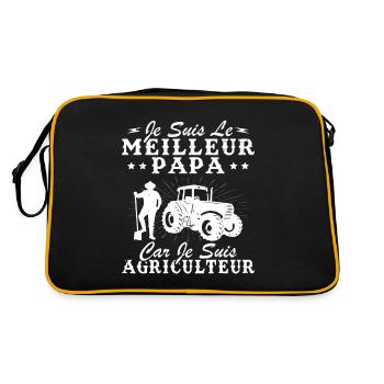 Je suis le meilleur papa car je suis Agriculteur - Sac Retro - noir/or - Dos