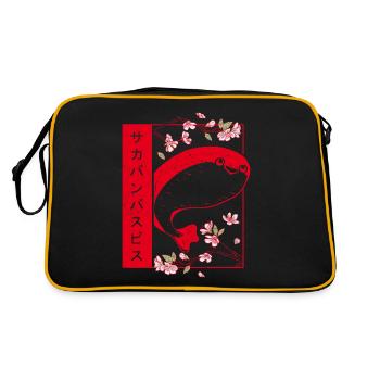 Soft Grunge Kawaii Sacabambaspis Fish Meme - Retro Bag - black/gold - Back