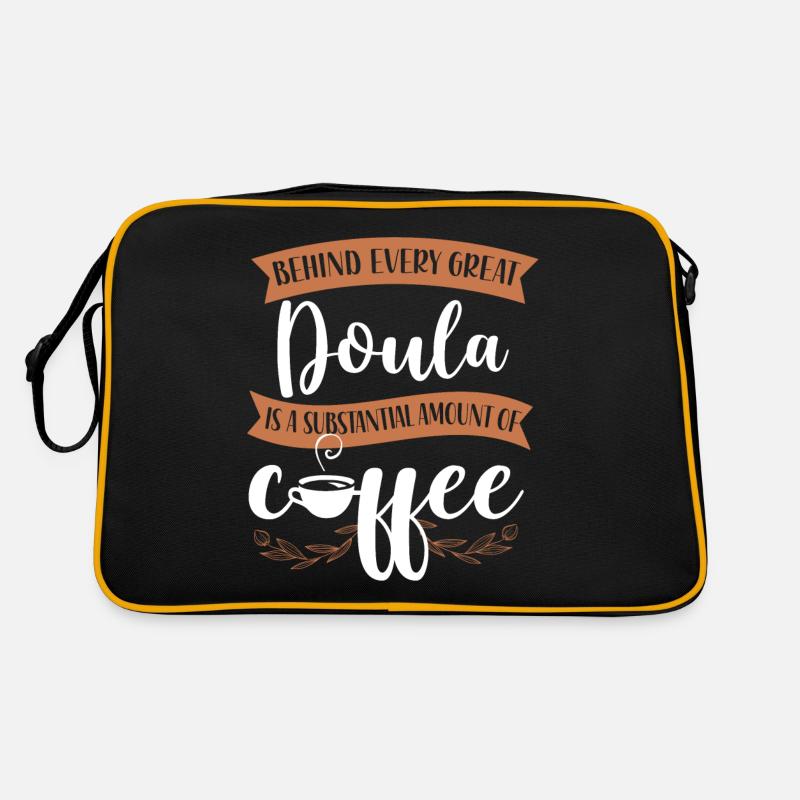 Doula Travailleuse De La Naissance Café Derrière Sac Retro