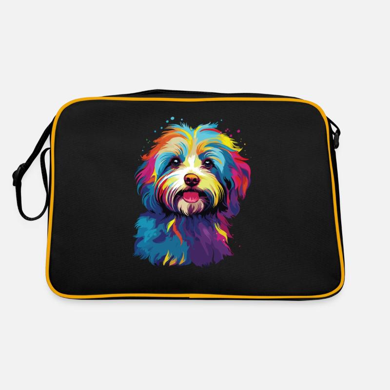 Wasserfarben Farbenfroher Havanese Retro Tasche