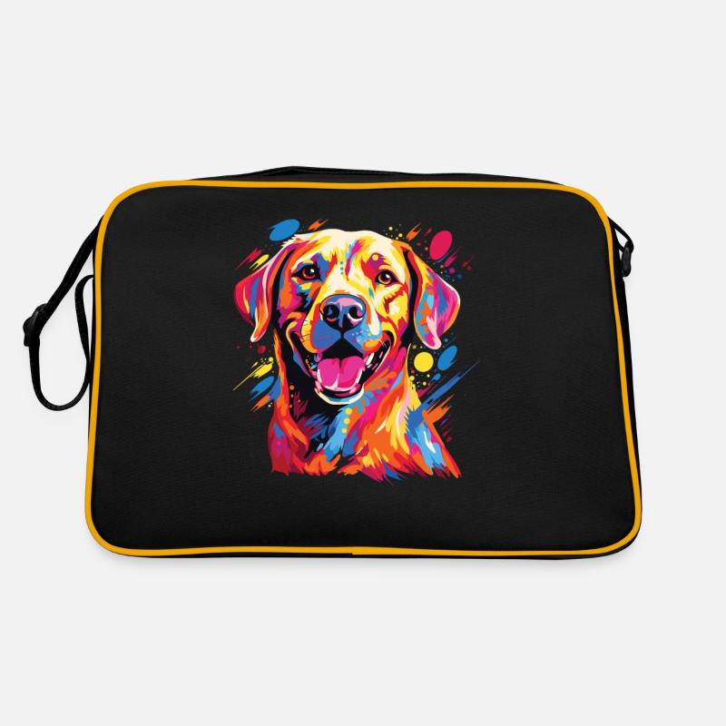 Watercolor Colorful Labrador Labbi Retro Bag