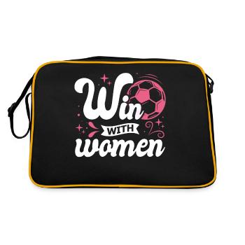 Soccer féminin, Football féminin, Football féminin - Sac Retro - noir/or - Dos