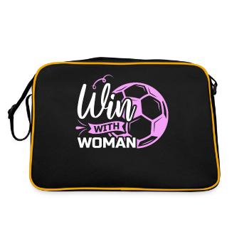 Soccer féminin, Football féminin, Football féminin - Sac Retro - noir/or - Dos