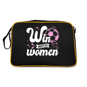 Soccer féminin, Football féminin, Football féminin - Sac Retro - noir/or - Dos