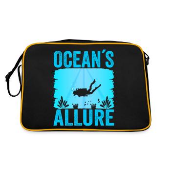 Plongée sous-marine, Plongée sous-marine, Vacances en mer - Sac Retro - noir/or - Dos