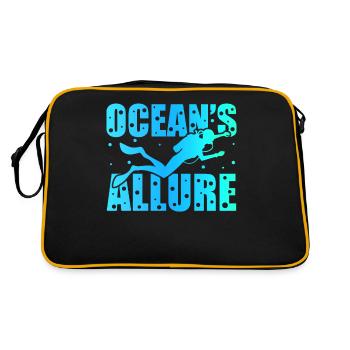 Plongée sous-marine, Plongée sous-marine, Vacances en mer - Sac Retro - noir/or - Dos