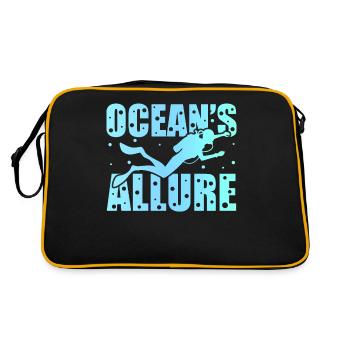 Plongée sous-marine, Plongée sous-marine, Vacances en mer - Sac Retro - noir/or - Dos