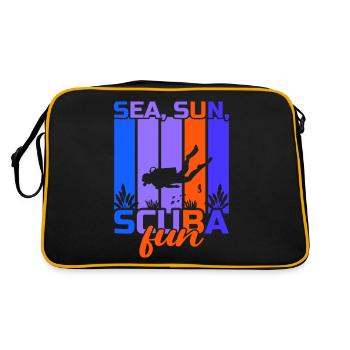 Plongée sous-marine, Plongée sous-marine, Vacances en mer - Sac Retro - noir/or - Dos