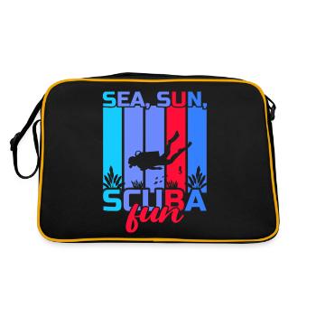 Plongée sous-marine, Plongée sous-marine, Vacances en mer - Sac Retro - noir/or - Dos