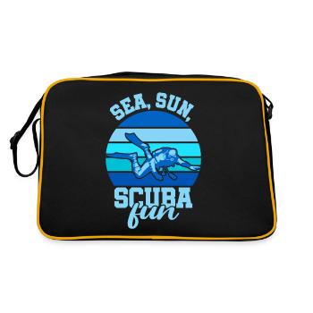 Plongée sous-marine, Plongée sous-marine, Vacances en mer - Sac Retro - noir/or - Dos