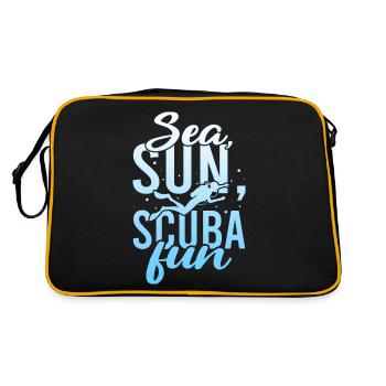 Plongée sous-marine, Plongée sous-marine, Vacances en mer - Sac Retro - noir/or - Dos
