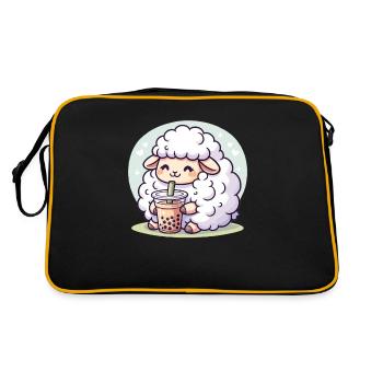Kawaii Mouton Bubble Tea Boba Mouton - Sac Retro - noir/or - Dos