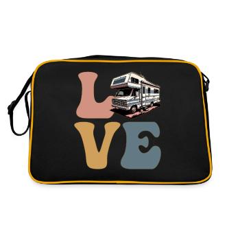 Camping-car Camping-car Camping-car Vacances en camping Wohnmobi - Sac Retro - noir/or - Dos