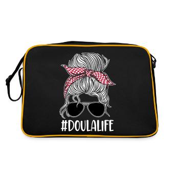 Doula Birth Worker Sunglasses - Retro Tasche - Schwarz/Gold - Hinten