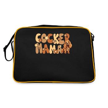 Cocker Épagneul Groovy Cocker Maman - Sac Retro - noir/or - Dos