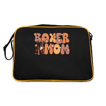 Chien boxer Groovy boxer maman - Sac Retro - noir/or - Dos