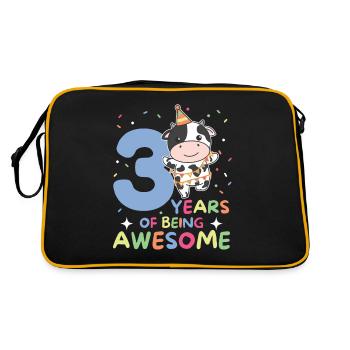 Vache pour les enfants de 3 ans - Sac Retro - noir/or - Dos