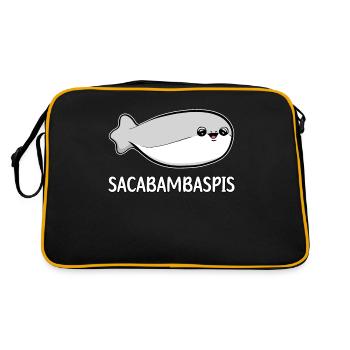 Sacabambaspis Fish Meme - Retro Bag - black/gold - Back