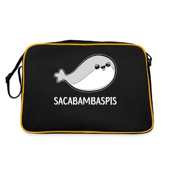 Sacabambaspis Fish Meme - Retro Bag - black/gold - Back
