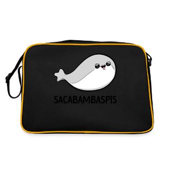 Sacabambaspis Fish Meme - Retro Bag - black/gold - Back