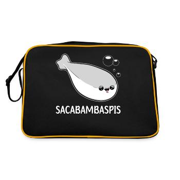 Sacabambaspis Fish Meme - Retro Bag - black/gold - Back