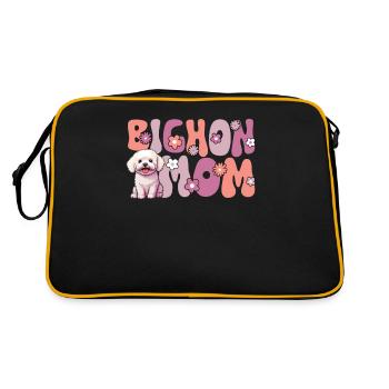Bichon frisé Groovy Bichon Maman - Sac Retro - noir/or - Dos