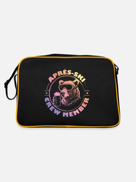 Équipe d’après-ski Bear disant coloré - Sac Retro - noir/or - Dos